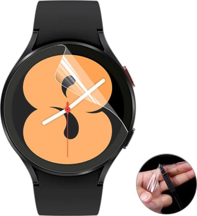 By Qubix - Screen protector Film - Full cover - Geschikt voor de Samsung Galaxy Watch 4 - 44mm