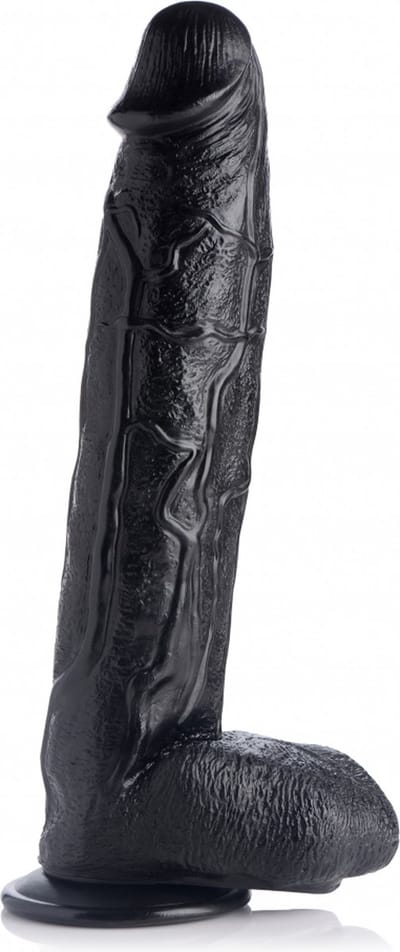 Raging Rhino 17 Inch Veiny Dildo - Black