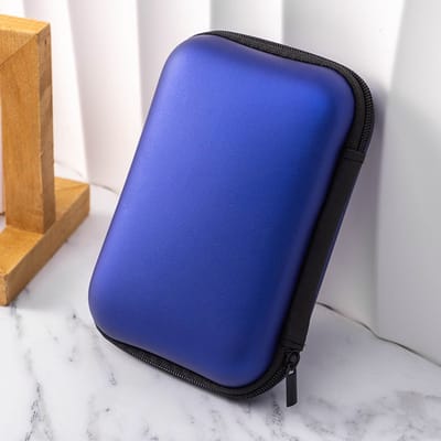 Eva hoofdtelefoon opbergtas 2,5-inch harde schijf tas multifunctionele digitale product opbergdoos oplader opbergdoos tas - koningsblauw