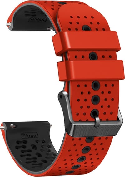Siliconen bandje - geschikt voor Garmin Vivoactive 4 / Venu 3 / Venu 2 / Forerunner 255 / Forerunner 265 / 570 (47mm) - rood-zwart