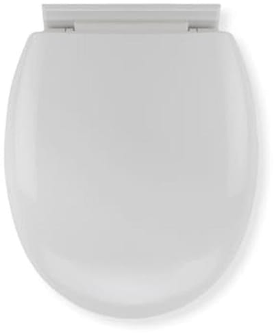 Antibacteriële witte toiletbril met langzaam sluitend deksel en quick release