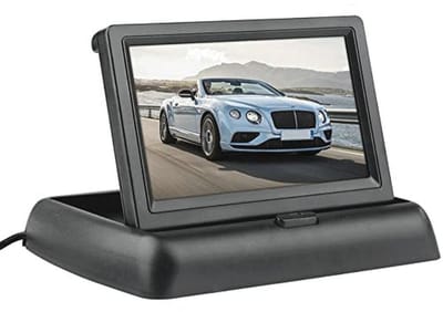 Opvouwbare digitale achteruitrijmonitor met 4,3 inch TFT-LCD-scherm