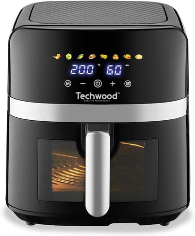 Airfryer - Olievrije Frituurpan - Gezond Koken - Digitale Touchscreen - 8 Liter - Zwart