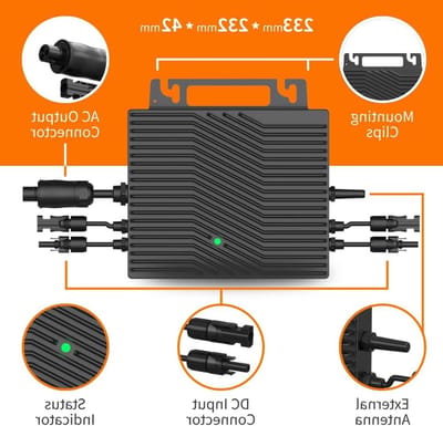 Micro Omvormer - Zonne-energie Converter - Balcon Energie - Dubbele MPPT - 800 Watt - Zwart