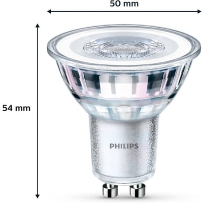 Philips LED lamp, GU10, 4,6 W, helder, 2.700 K, set van 6 stuks