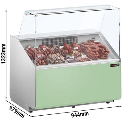 GGM Gastro Kühltheke - 1000mm - Frontblende Hellgrün