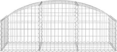Gabion mand - Stenen kooi - Tuin decoratie - Verzinkt ijzer - 150 x 50 cm - Zilverkleurig