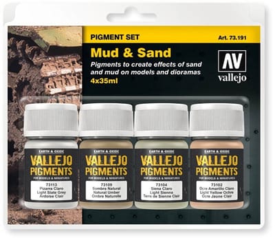 Vallejo val73191 - Pigment Set Mud & Sand Set 4 kleuren
