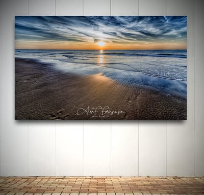 Foto op Canvas - Strand AlexF015 – Formaat 120 x 80cm - Wanddecoratie - Muurdecoratie woonkamer - Slaapkamer decoratie - Kamer accessoires - Schilderijen op canvas