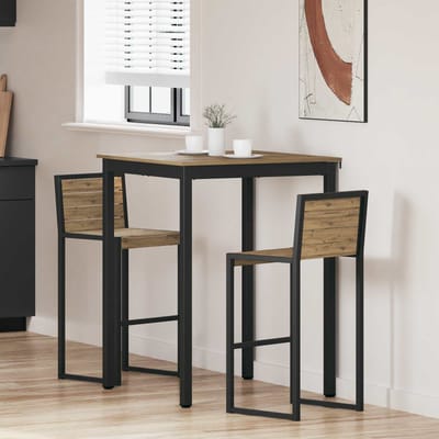 vidaXL - Staande - Bartafel - Bewerkt - hout - Vierkant