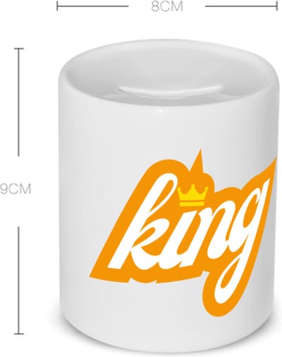 Akyol - king Spaarpot - Koning - een koning - verjaardagscadeau - kroontje - kado - gift - geschenk - 350 ML inhoud