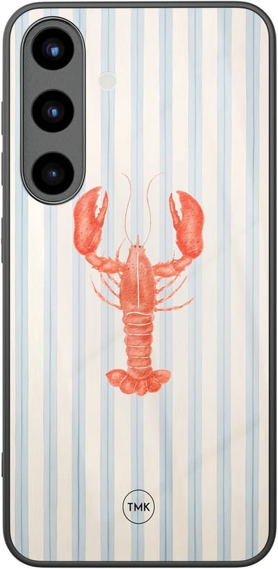 Hoesje geschikt voor Samsung Galaxy S25 - Kreeft - Multi - TPU luxe case (glossy toplaag) - Print - Hardcase backcover zwart