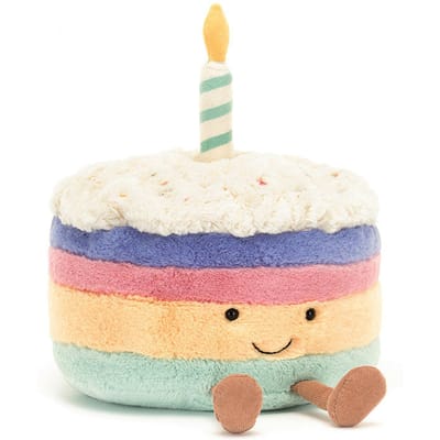Jellycat knuffel Amuseables Rainbow Birthday Cake