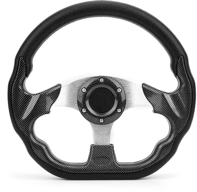 Golden crown - Stuurwiel - Universeel raceautostuurwiel - 320 mm - Koolstofvezelstijl - Geschikt voor auto - Duurzaam en betrouwbaar