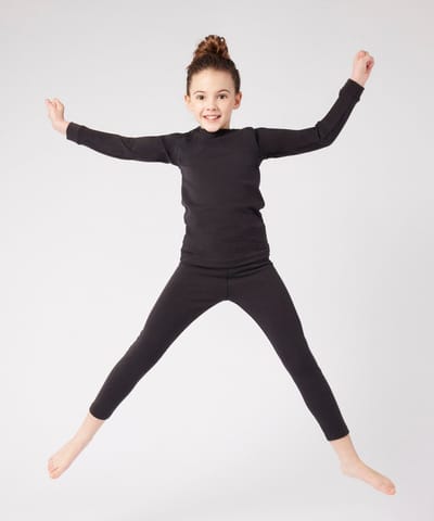Damart - Kinder-T-shirt ronde hals comfort Thermolactyl 4 - Kinderen - Zwart - 8 JAAR