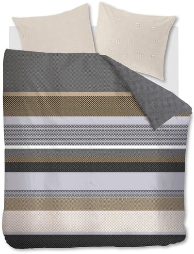 Beddinghouse Hylke dekbedovertrek - Lits-Jumeaux XL - 260x200/220 - Grijs