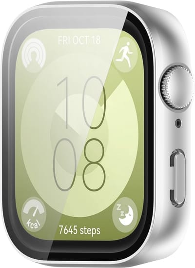 By Qubix - Waterproof Hard case - Zilver - geschikt voor Huawei Watch Fit 3