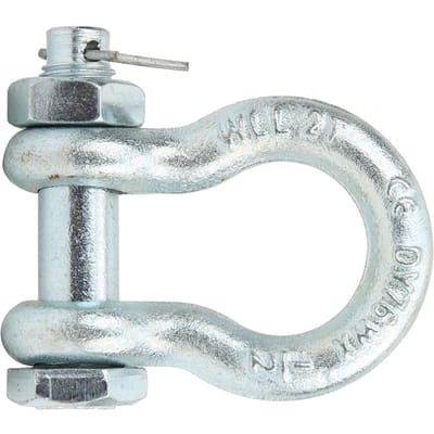 Manille d'ancre Acier allié Robuste Type en U avec Écrou Pièces de Machine de Levage de Navire 1 Pièce 6.5t Ancre white