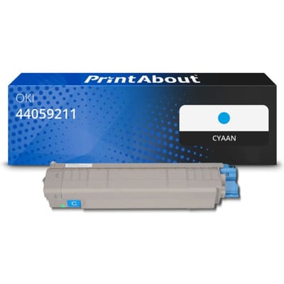 PrintAbout huismerk Toner 44059211 Cyaan Geschikt voor OKI
