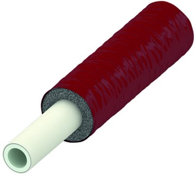TECE TECElogo AKB buis geïsoleerd, 6 mm isolatie, rood, PE-RT-Al-PE-RT, afmeting 25, rol 50 m, 8702125