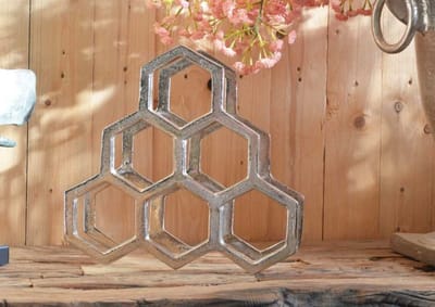 Michael Noll - Wijnrek - Aluminium - 6 flessen - 36 cm - Zilver