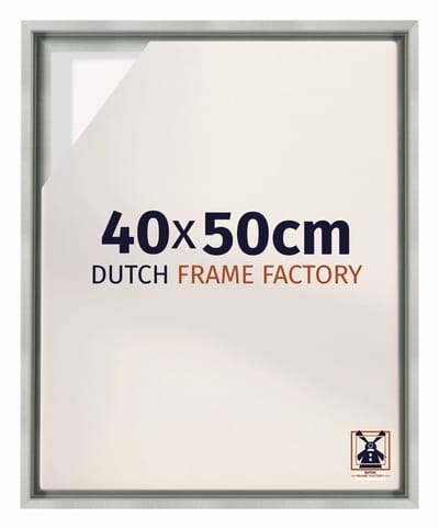 Baklijst 40x50 cm - Zilver Mat - Geschikt voor Canvasdoek - MDF Baklijst Lausanne