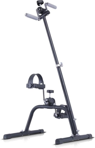 Mini Hometrainer - Arm en Beentrainer - Revalidatie Thuis - In Hoogte Verstelbaar - 65x42x42cm - Zwart