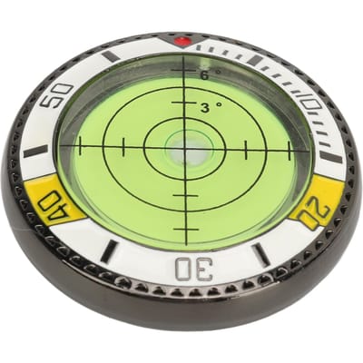 Lecteur de Green de Golf Double Face Aide au Putting Marqueur de Balle avec Niveau à Bulle Accessoire de Golf Précis Portable pour le Sport Yellow White