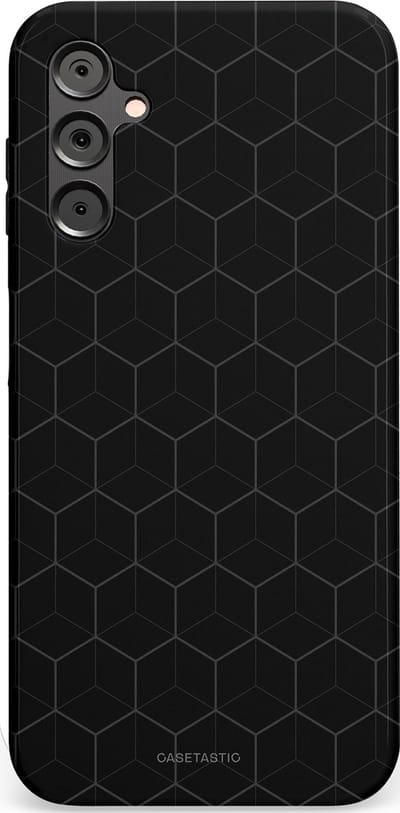 Casetastic Hoesje Geschikt voor Samsung A14 (5G/4G) - Stijlvolle Beschermende Duo-layer Case - Hexago