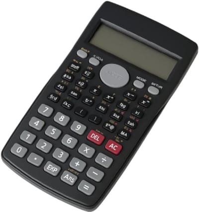 Wetenschappelijke rekenmachine met 240 functies en 2-regelig display voor school en kantoor