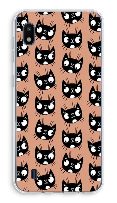 Case Company® - Hoesje geschikt voor Samsung Galaxy A10 hoesje - Kat - Soft Cover Telefoonhoesje - Bescherming aan alle Kanten en Schermrand