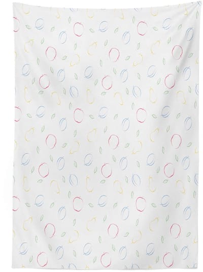 ABAKUHAUS Tafelkleed Fruit – 140x240 cm, Wasbaar, Wit-Rood