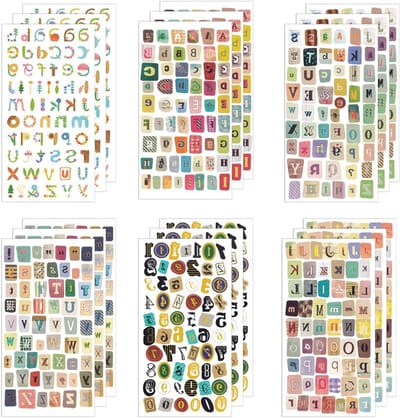 Vintage Stickers Set van 972 Stuks, Retro Scrapbook Labels met Graffiti, Schattige Zelfklevende Decals voor Creatieve Projecten en Dagboeken