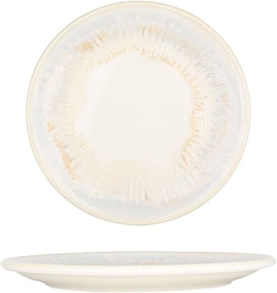 By Bone Dessertbord - Wave - Porselein - 17 cm - set van 6