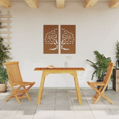 vidaXL - Tuintafel - 110x56x75 - cm - massief - acaciahout