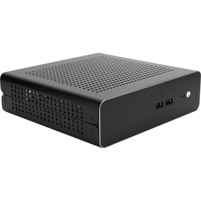 G60S HTPC Chassis Volledig Aluminium DCATX Voeding MiniITX Behuizing voor Desktop Computer(Zwart USB2.0) zwart