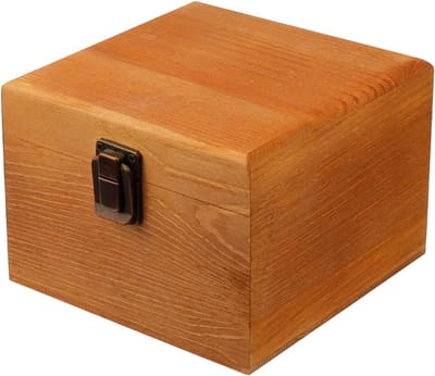 Onafgewerkte Houten Doos met Deksel, 13.2 x 13.5 x 10 cm - Ideaal voor Sieraden, Knutselen, Herinneringen en Decoratie