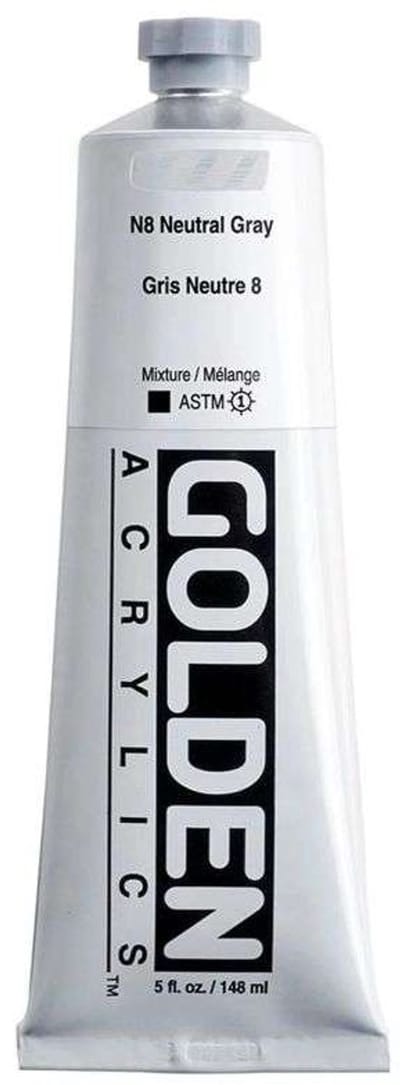 Golden Heavy Body Acrylverf N8 Neutraal Grijs 148 ml