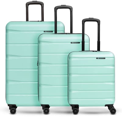 Franky Munich 4.0 4 wielen Kofferset 3-delig met uitbreidingsplooi - Harde bagage - TSA slot - mint shiny