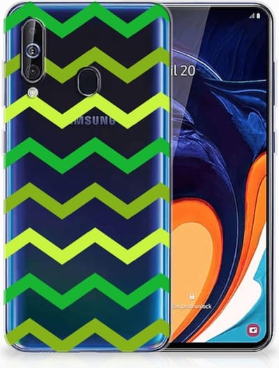Samsung Galaxy A60 TPU bumper Zigzag Groen