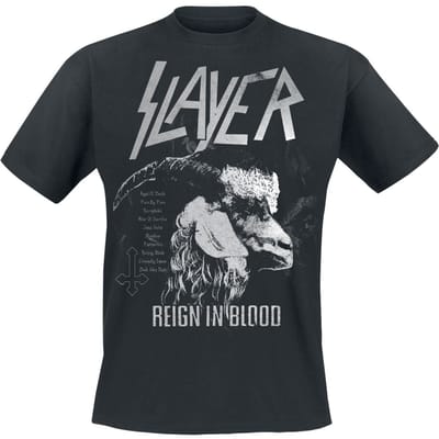 Slayer T-shirt - Goat Head Reign In Blood - S tot 5XL - voor Mannen - zwart