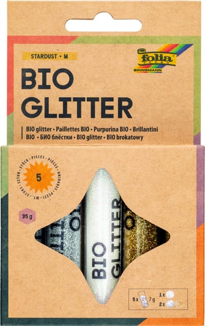 Glitterpoeder bio folia stardust 7gr 5stuks 3kl | 6 stuks