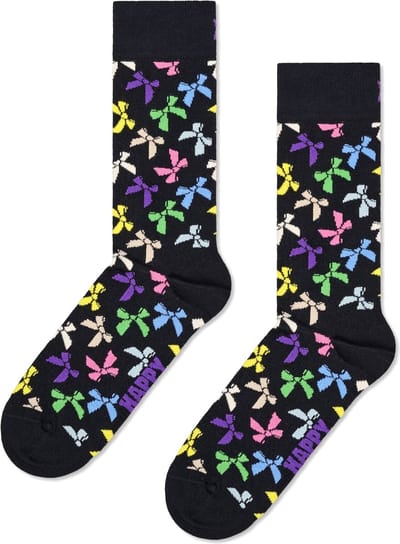Happy Socks Bow Sock - unisex sokken - zwart - Unisex - Maat: 41 - 46