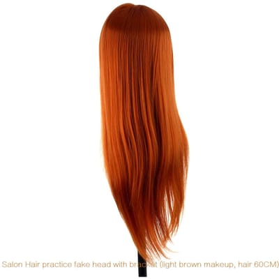 Professionele 60cm Kapperspoppen Styling Mannequin Hoofd Lang Haar Oefen Training brown