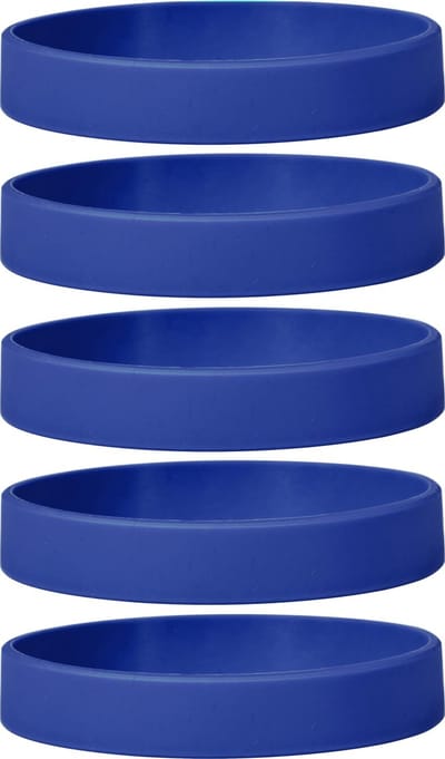 Dinilu - 30 x Siliconen Armbanden Blauw - voor Volwassenen