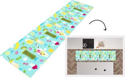 Keukenloper - Loper keuken - Cocktail - Zomer - Fruit - Patroon - 200x50 cm - Keukenloper vinyl