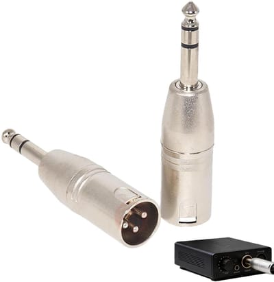 TRS naar XLR adapter - Audio kabel - Symmetrische audio - Ruisonderdrukking - 2 stuks - Zwart