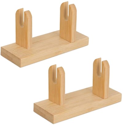Dailygoods- Waaierhouder Opvouwbaar - Houten Standaard - Decoratieve Displayhouder - 2 Stuks - Voor Handwaaiers - Duurzaam Materiaal