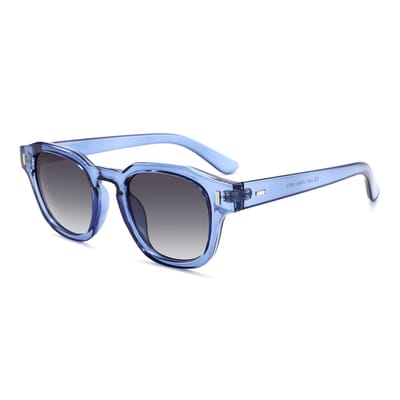 Zonnebril Transparant Blauw - Zwart Gradient - Zomer 2024 - Festival Zonnebril