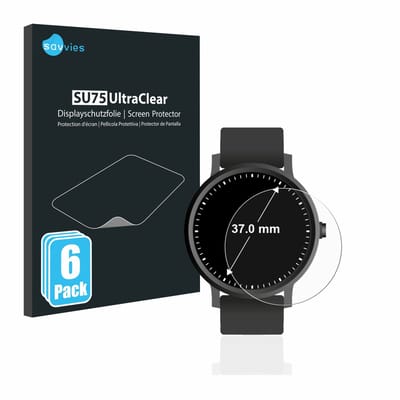 Savvies - Screenprotector voor Ronde Displays (ø: 37 mm) - Folie Beschermfolie transparant 6 Stuks